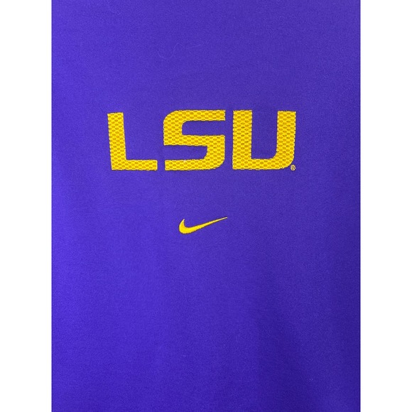 Nike‎ LSU Tigers Long Sleeve Shirt Purple Yellow Mens XL Capitol One Bowl - Picture 2 of 11